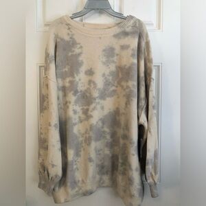 Black Tape_ Sweater Women’s XXL Stone Tie Dye Mock Neck Long Sleeve Cozy…